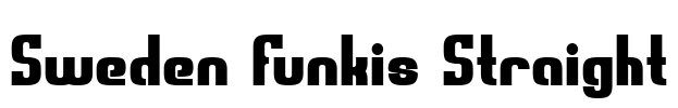 Sweden Funkis Straight Font Image
