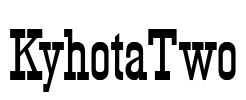 KyhotaTwo Font Image