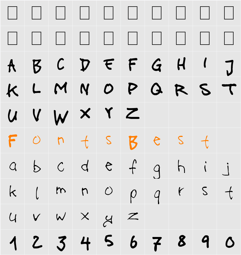 on acid Character Map