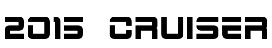 2015 Cruiser Font Image