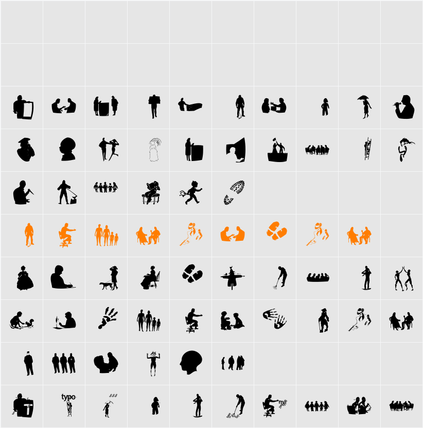 FolksTypo Character Map