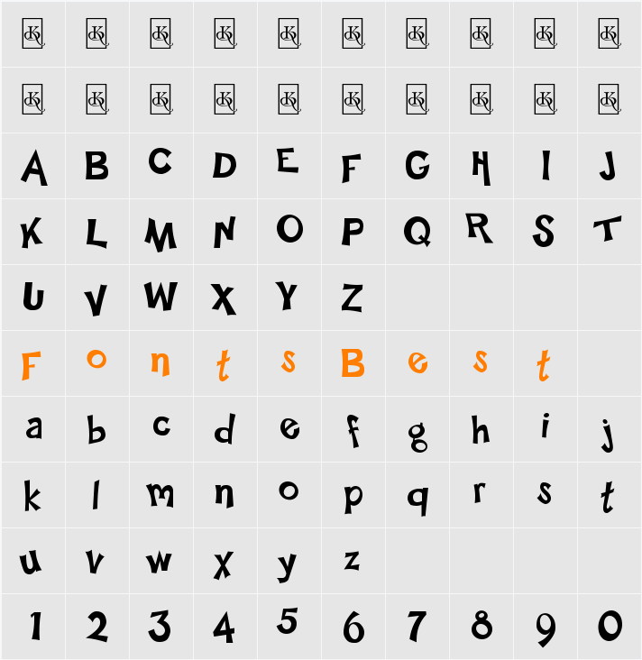 Happy Sans Character Map