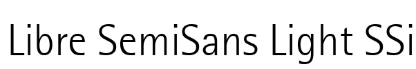 Libre SemiSans Light SSi Font Image