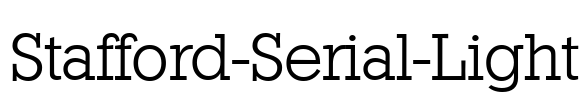 Stafford-Serial-Light Font Image