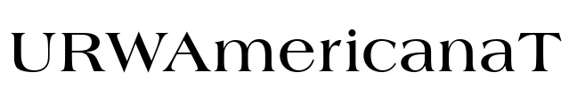 URWAmericanaT Font Image
