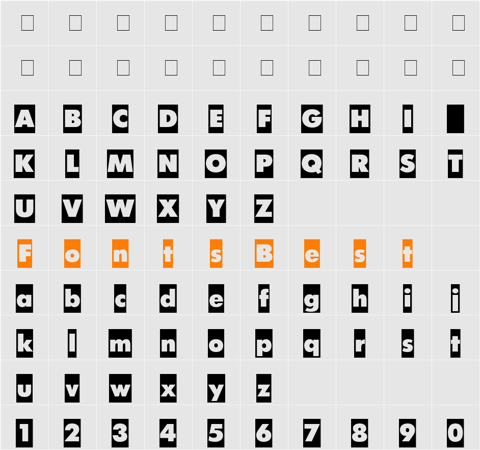 FuturisCameoC Character Map