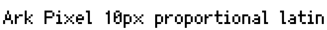 Ark Pixel 10px proportional latin