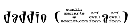 daddio (eval) Font Image