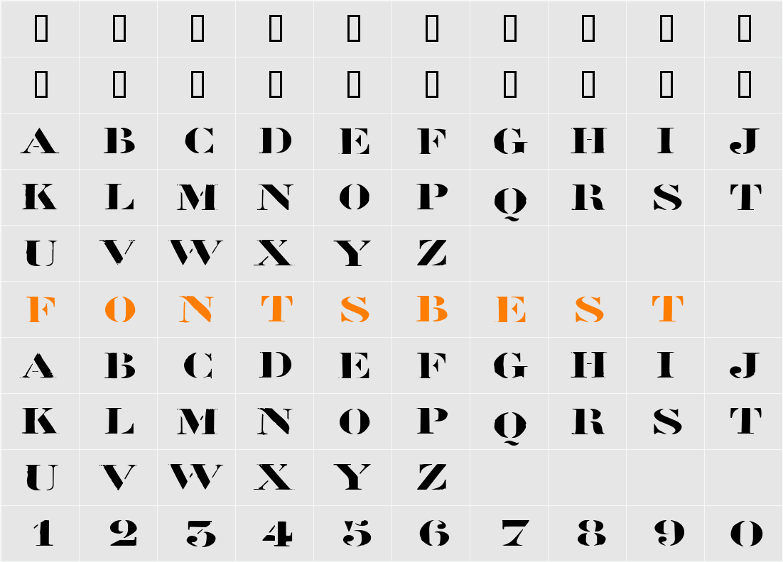 RoadcaseExtended Character Map