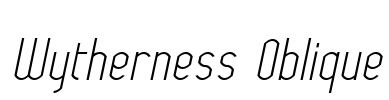 Wytherness Oblique Font Image