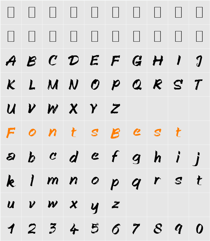 Veleno Becker Character Map