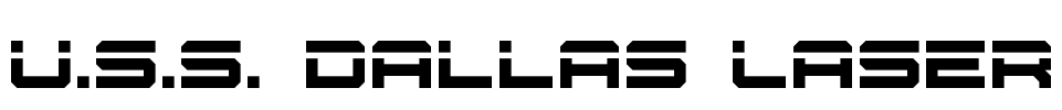 U.S.S. Dallas Laser Font Image