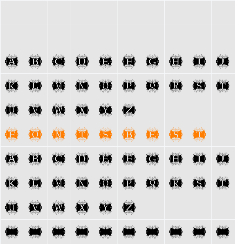 Kerawang Character Map