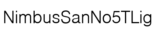 NimbusSanNo5TLig Font Image