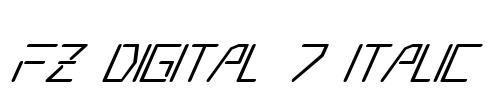 FZ DIGITAL 7 ITALIC Font Image