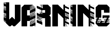 Warning Font Image