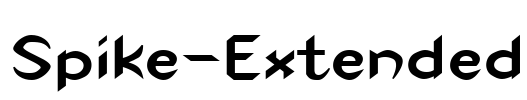 Spike-Extended Font Image