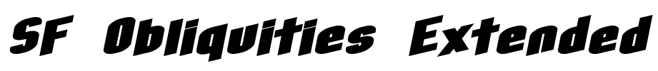 SF Obliquities Extended Font Image