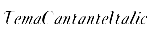 TemaCantanteItalic Font Image