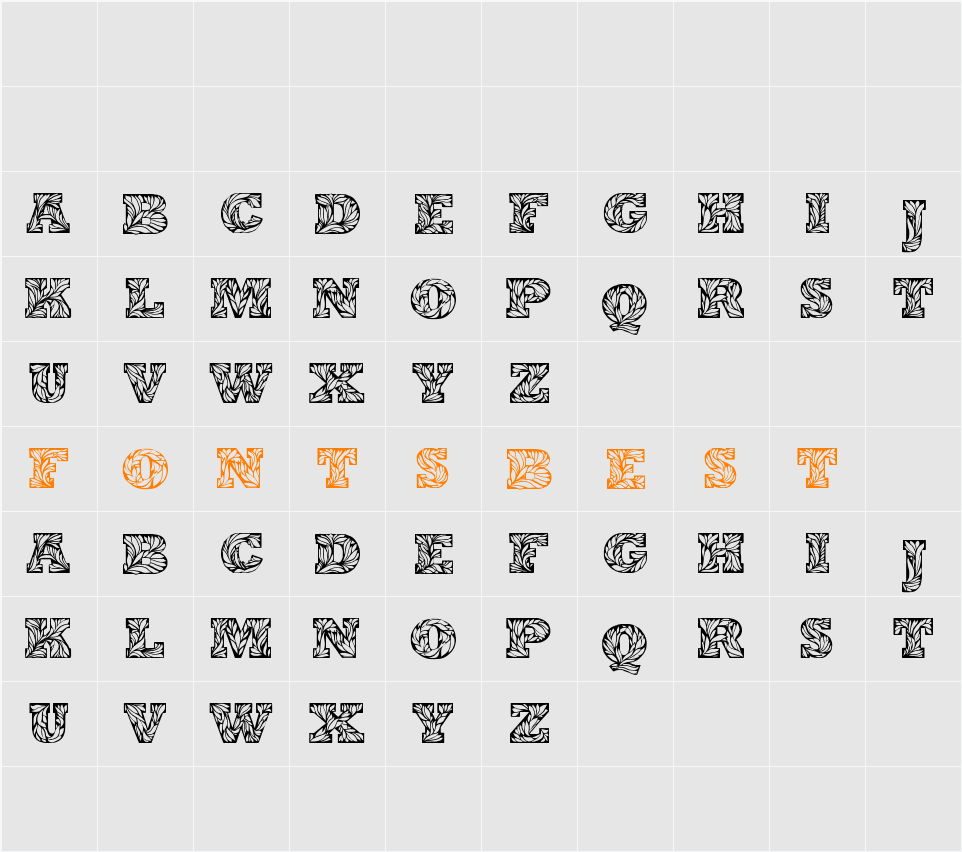 Leaffy Character Map