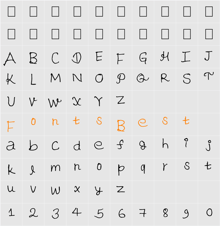 Paresh Character Map