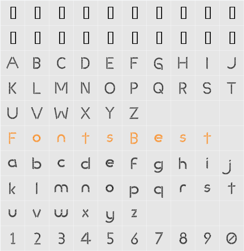 Slinked  Character Map