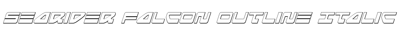 Searider Falcon Outline Italic
