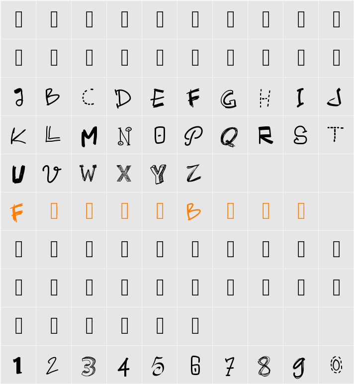 PWAlternate Character Map