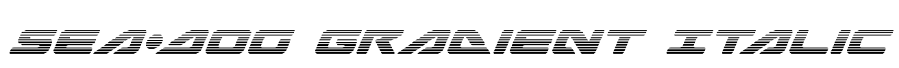 Sea-Dog Gradient Italic Font Image