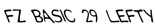 FZ BASIC 29 LEFTY Font Image
