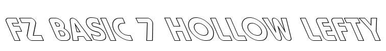 FZ BASIC 7 HOLLOW LEFTY Font Image