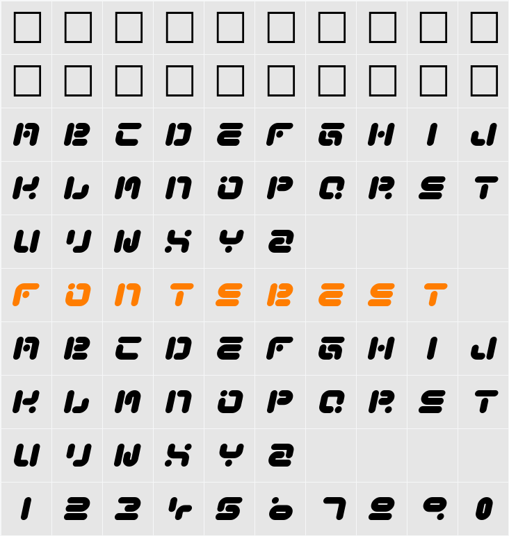 Funky Knut Character Map