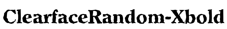 ClearfaceRandom-Xbold Font Image