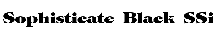 Sophisticate Black SSi Font Image