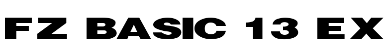 FZ BASIC 13 EX Font Image