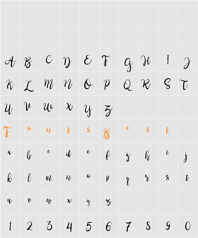 brushgyo Character Map