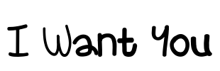 I Want You Font Image