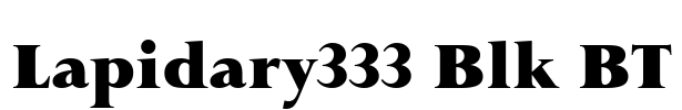 Lapidary333 Blk BT Font Image