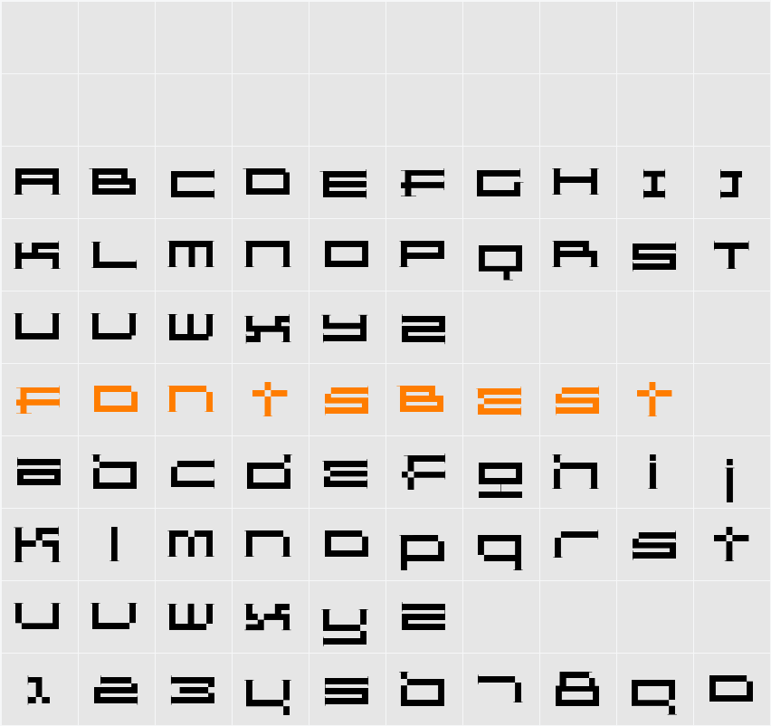 GridExerciseSerif Character Map