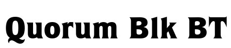 Quorum Blk BT Font Image