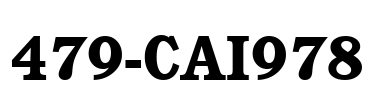 479-CAI978 Font Image