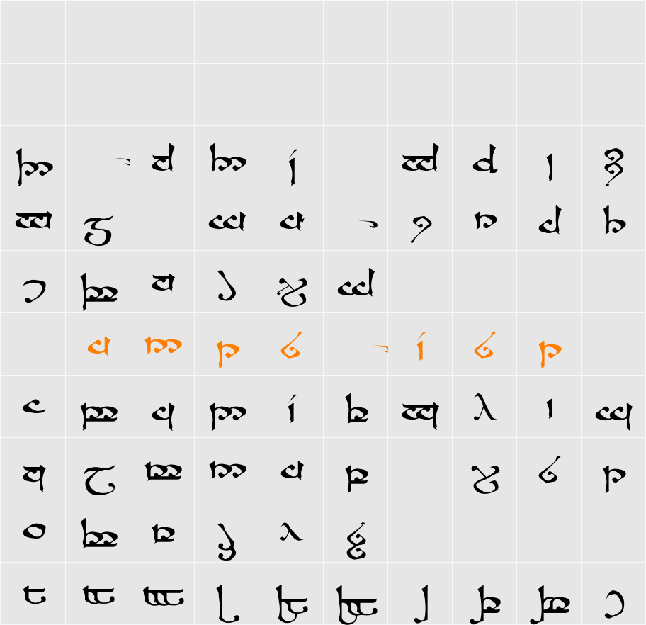 RSMoroma Character Map