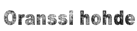 Oranssi hohde Font Image