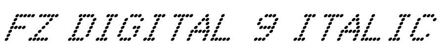 FZ DIGITAL 9 ITALIC Font Image