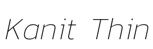 Kanit Thin Font Image