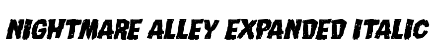 Nightmare Alley Expanded Italic Font Image