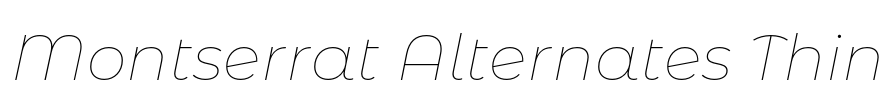 Montserrat Alternates Thin Font Image