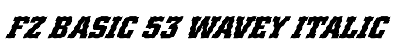 FZ BASIC 53 WAVEY ITALIC Font Image