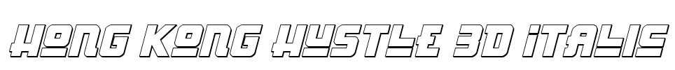Hong Kong Hustle 3D Italic Font Image