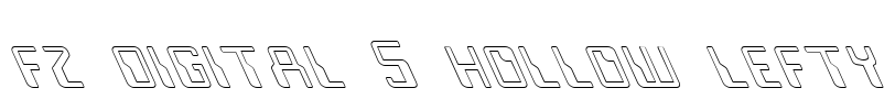 FZ DIGITAL 5 HOLLOW LEFTY Font Image
